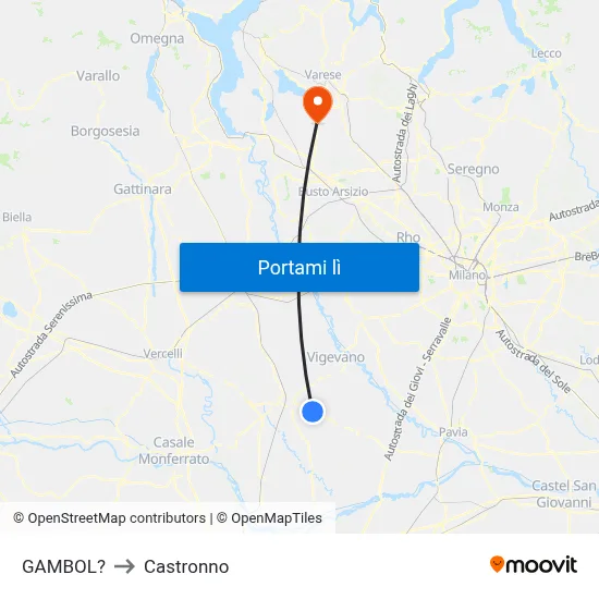 GAMBOL? to Castronno map