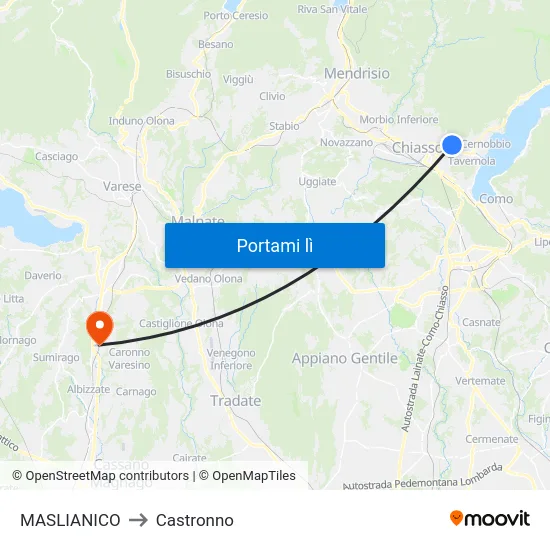 MASLIANICO to Castronno map