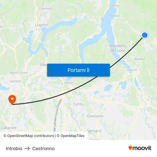 Introbio to Castronno map