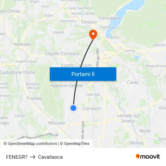 FENEGR? to Cavallasca map