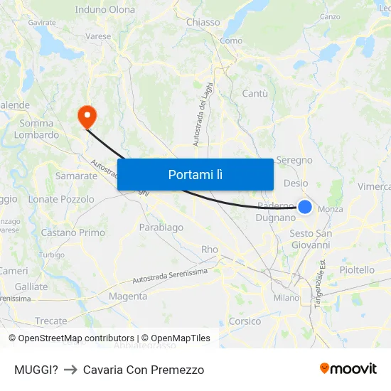 MUGGI? to Cavaria Con Premezzo map