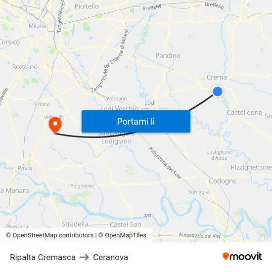 Ripalta Cremasca to Ceranova map