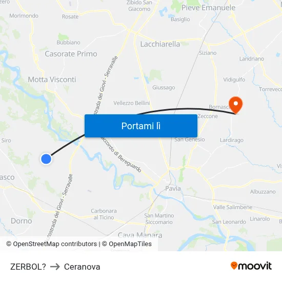 ZERBOL? to Ceranova map