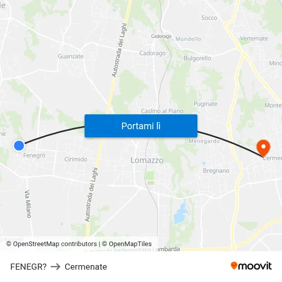 FENEGR? to Cermenate map
