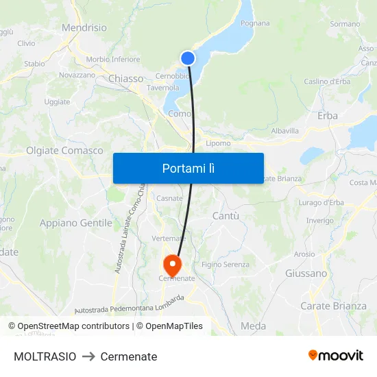 MOLTRASIO to Cermenate map