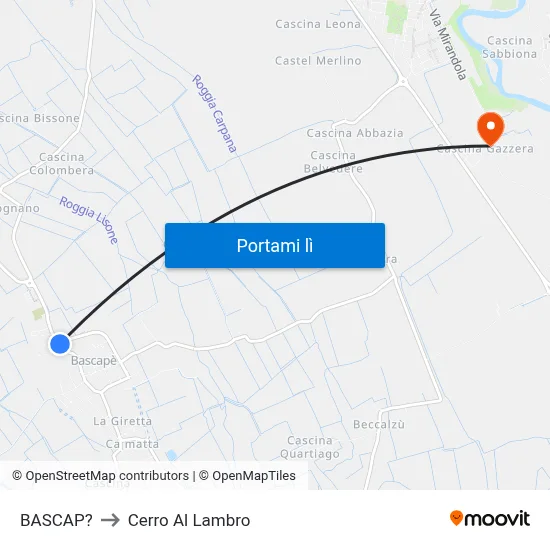 BASCAP? to Cerro Al Lambro map