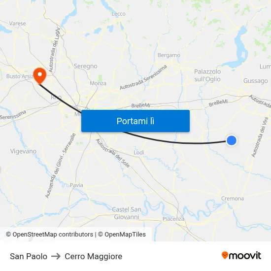 San Paolo to Cerro Maggiore map