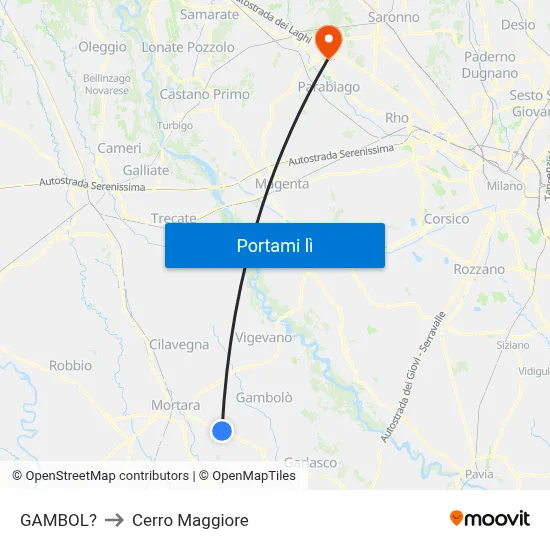 GAMBOL? to Cerro Maggiore map