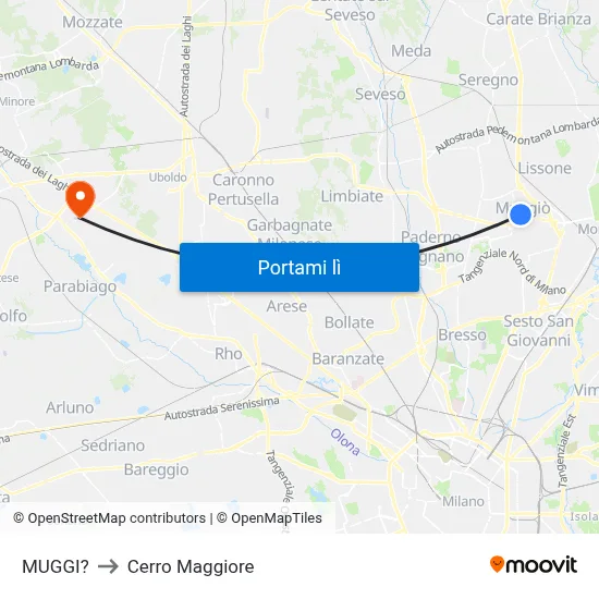 MUGGI? to Cerro Maggiore map