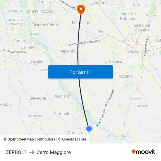ZERBOL? to Cerro Maggiore map