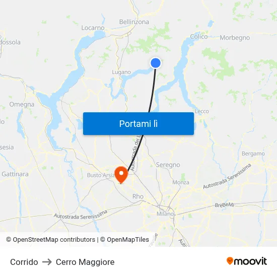 Corrido to Cerro Maggiore map