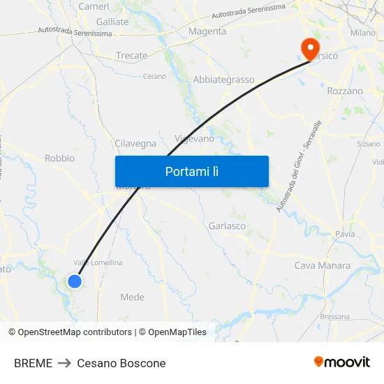 BREME to Cesano Boscone map