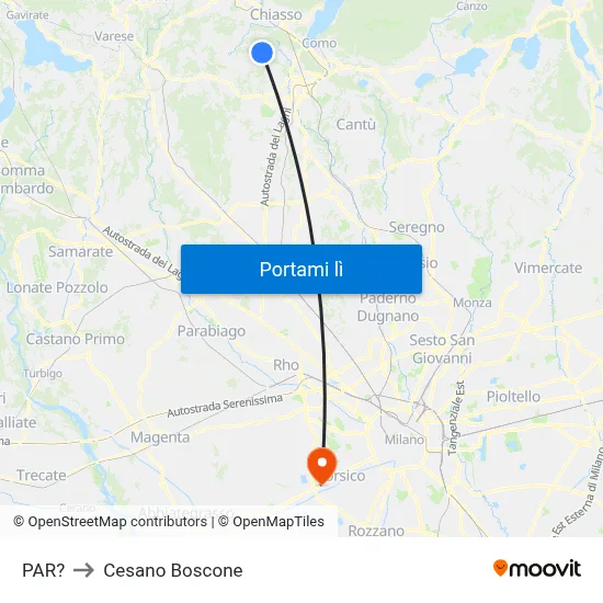 PAR? to Cesano Boscone map