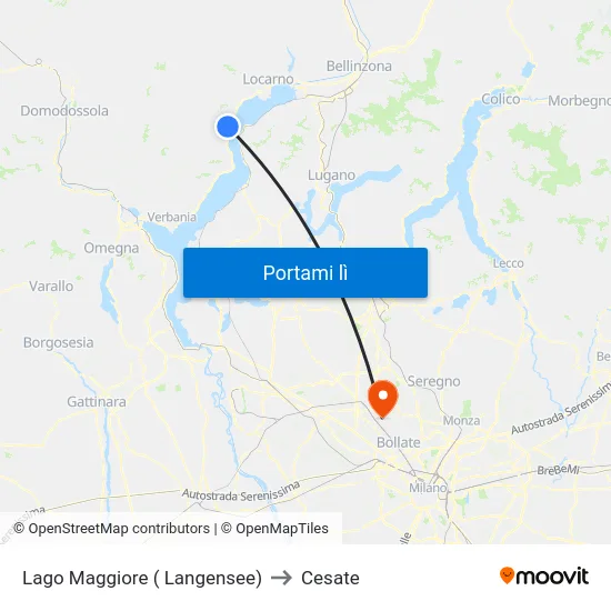 Lago Maggiore ( Langensee) to Cesate map