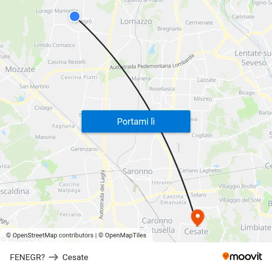 FENEGR? to Cesate map