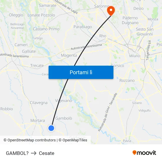 GAMBOL? to Cesate map