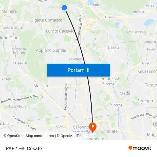 PAR? to Cesate map