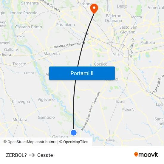 ZERBOL? to Cesate map