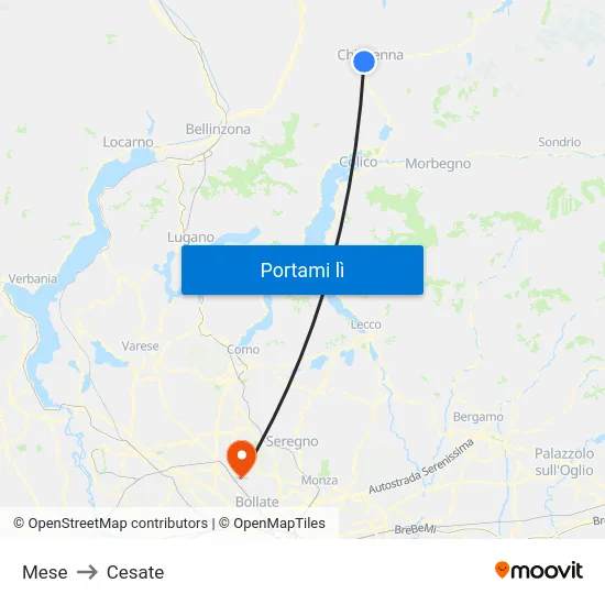 Mese to Cesate map