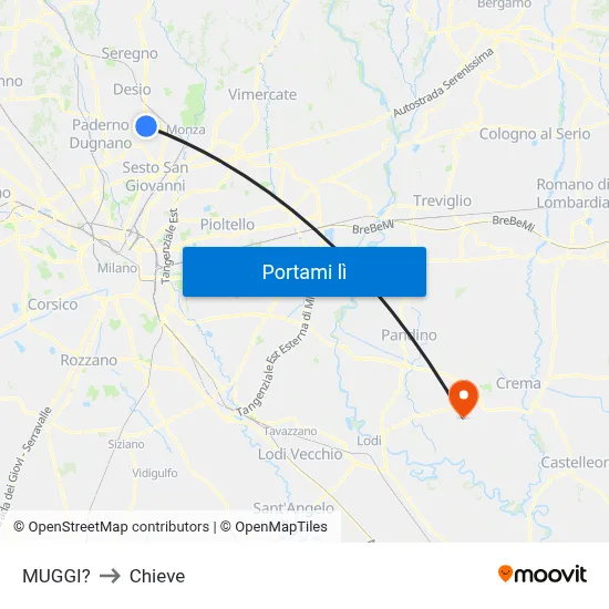 MUGGI? to Chieve map