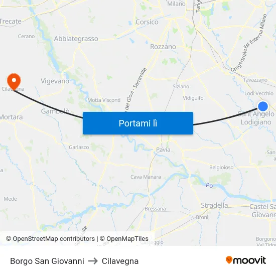 Borgo San Giovanni to Cilavegna map