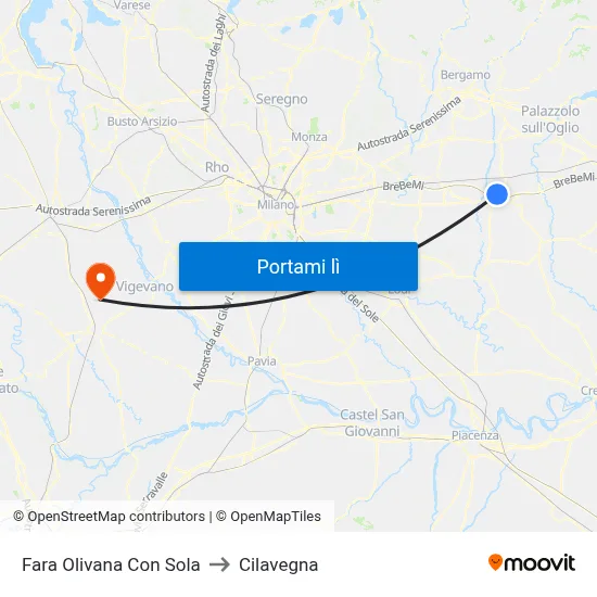 Fara Olivana Con Sola to Cilavegna map