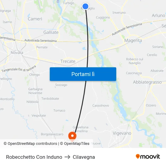 Robecchetto Con Induno to Cilavegna map