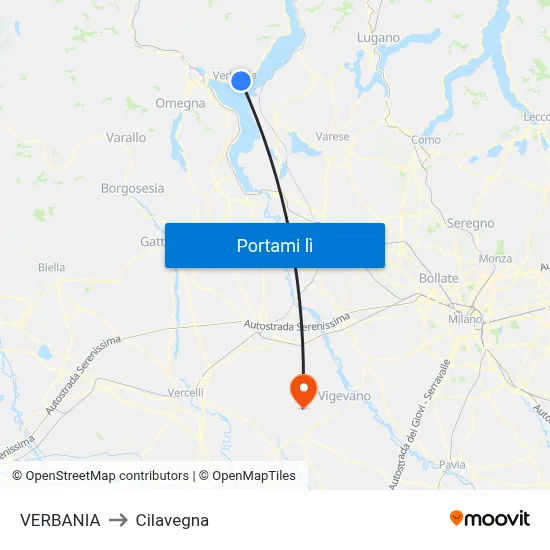 VERBANIA to Cilavegna map