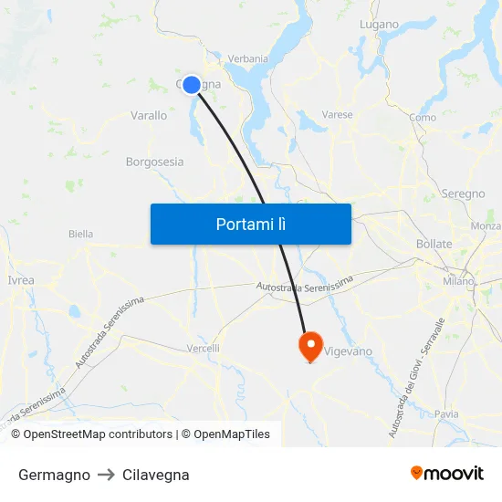 Germagno to Cilavegna map