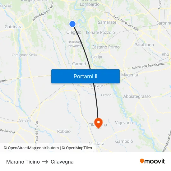 Marano Ticino to Cilavegna map