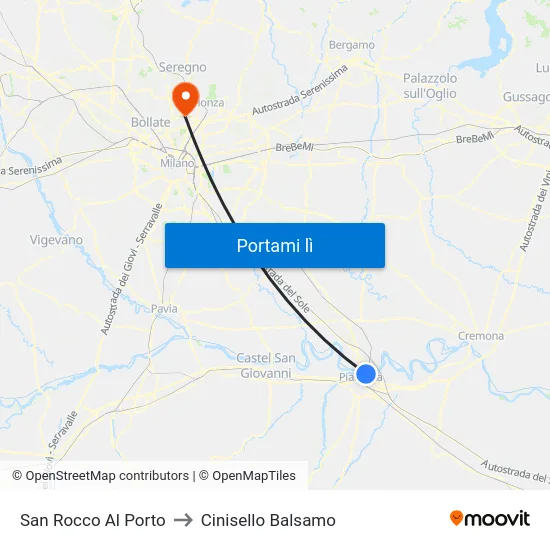 San Rocco Al Porto to Cinisello Balsamo map