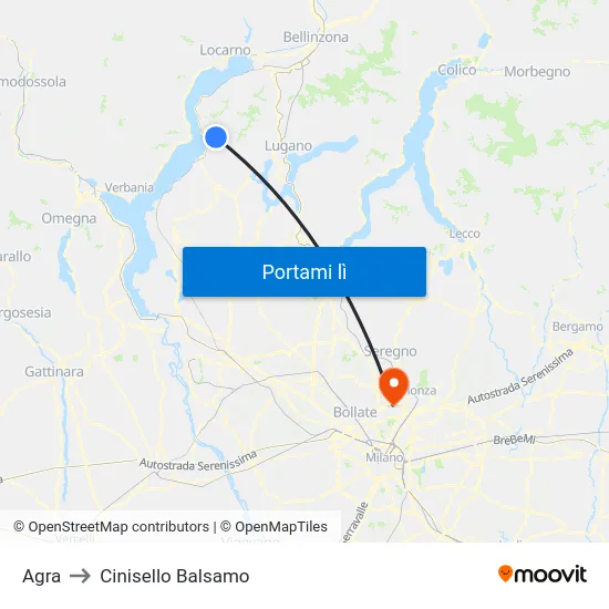 Agra to Cinisello Balsamo map