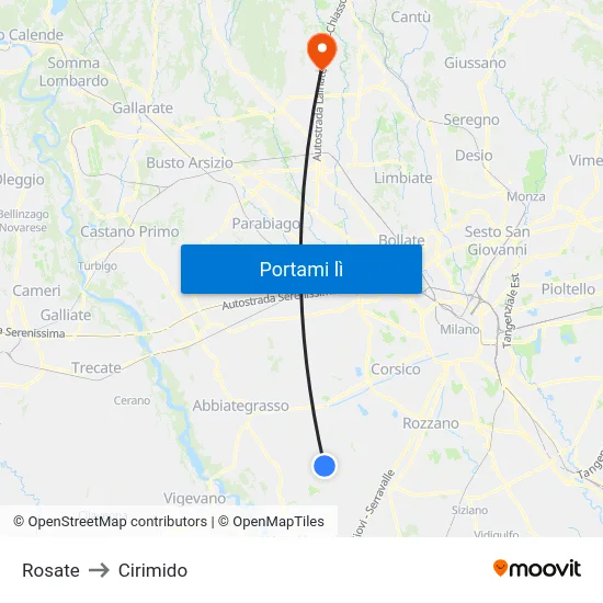 Rosate to Cirimido map