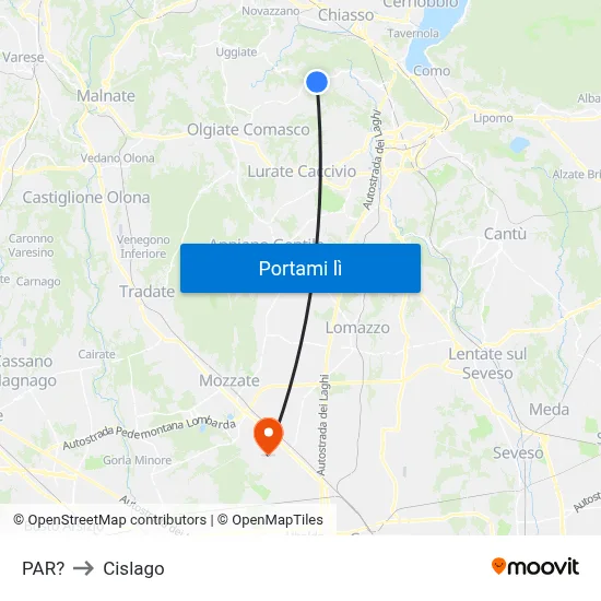 PAR? to Cislago map