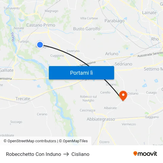 Robecchetto Con Induno to Cisliano map