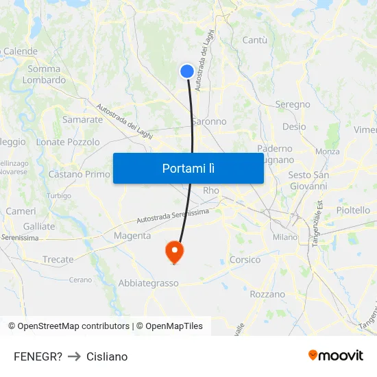 FENEGR? to Cisliano map