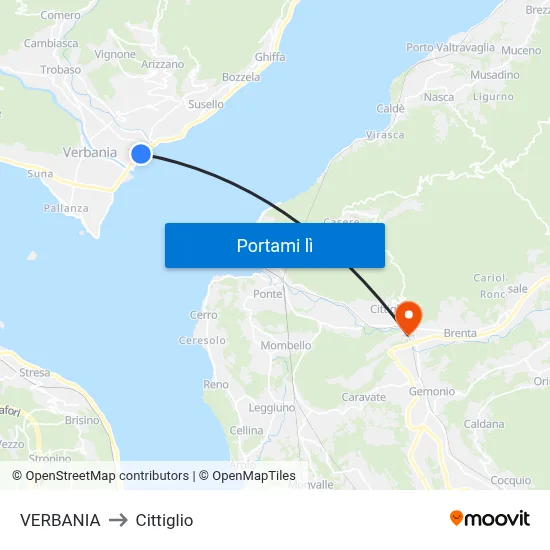 VERBANIA to Cittiglio map