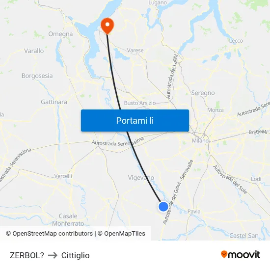ZERBOL? to Cittiglio map