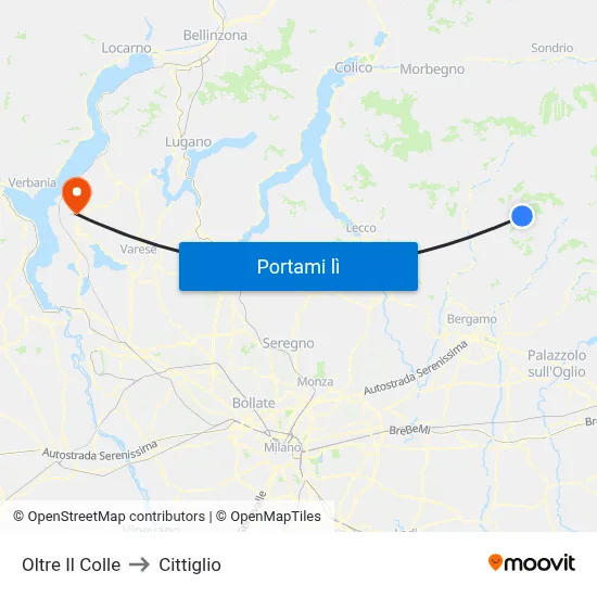 Oltre Il Colle to Cittiglio map