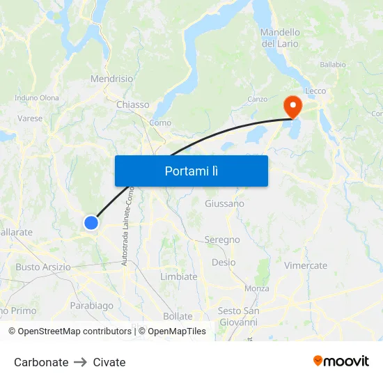 Carbonate to Civate map