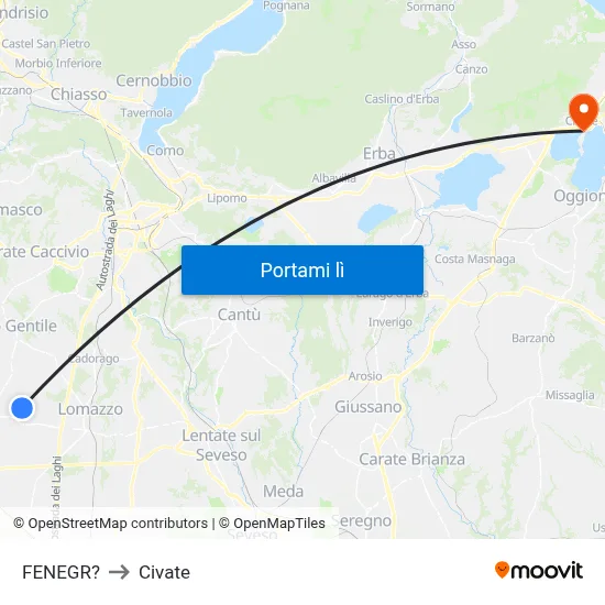 FENEGR? to Civate map