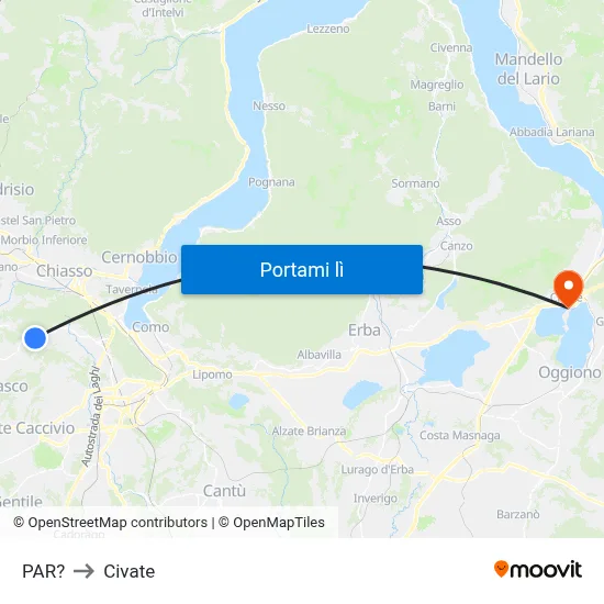 PAR? to Civate map