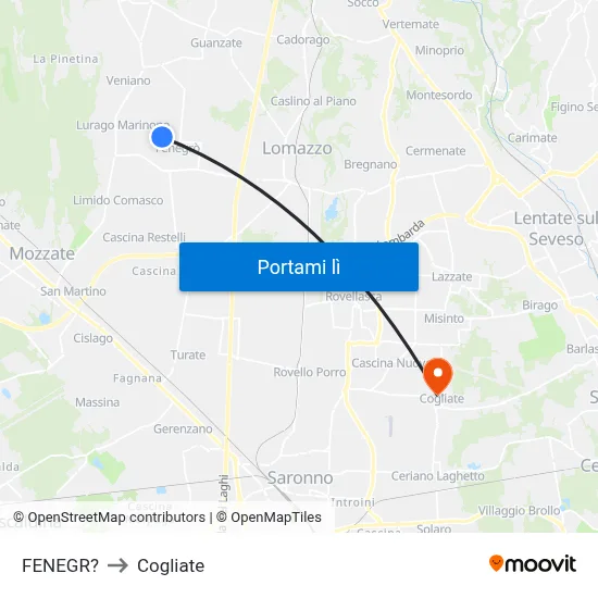 FENEGR? to Cogliate map
