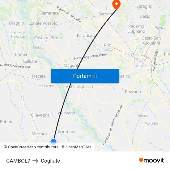 GAMBOL? to Cogliate map