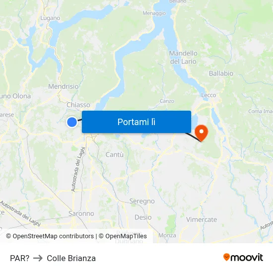 PAR? to Colle Brianza map