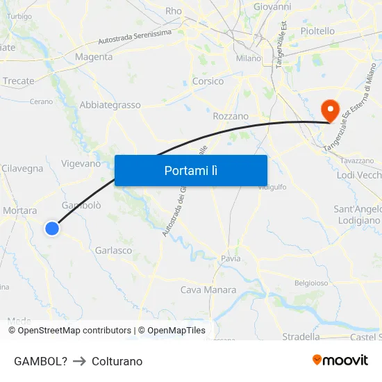 GAMBOL? to Colturano map