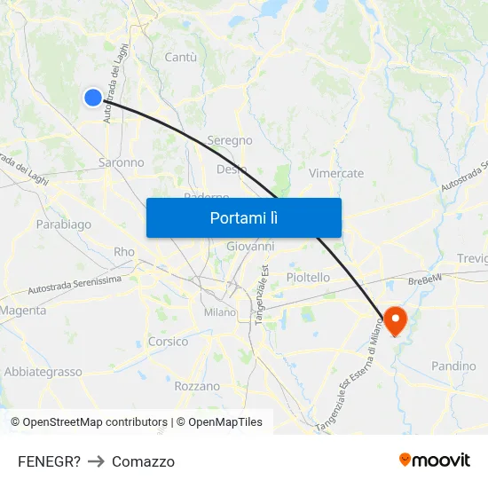 FENEGR? to Comazzo map