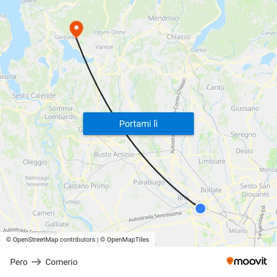 Pero to Comerio map