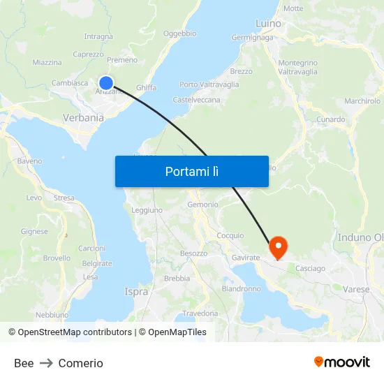 Bee to Comerio map