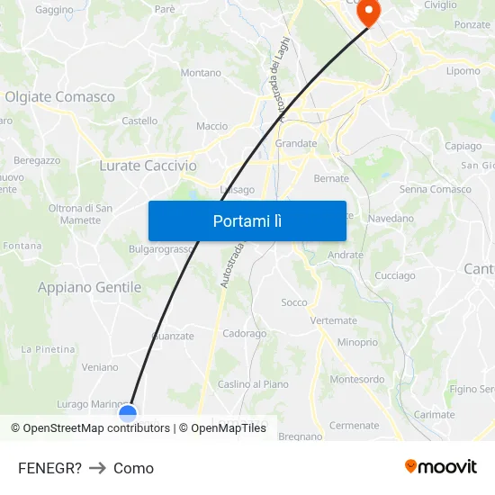 FENEGR? to Como map